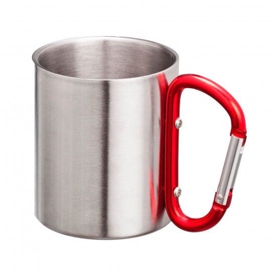 Caneca Inox com mosquetão com cx.