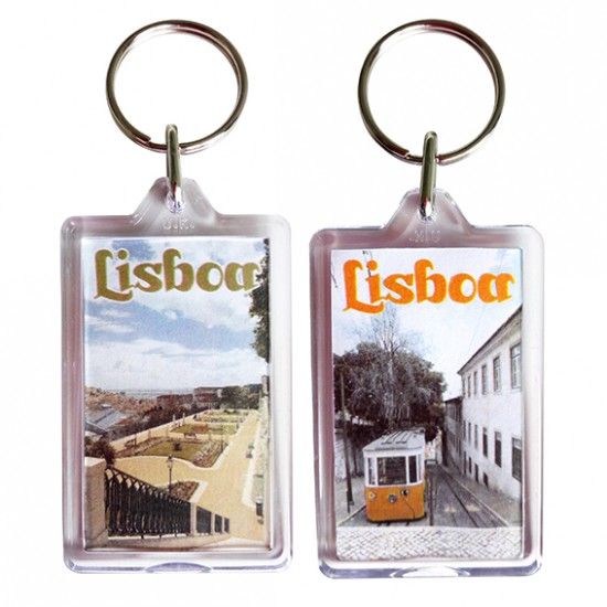 Porta-chaves acrílico retangular com foto