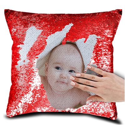 Almofada 40x40 com lantejoulas e enchimento