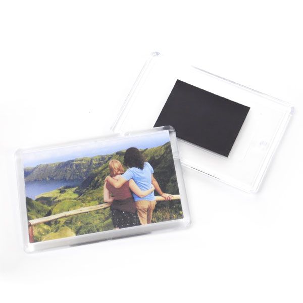 Íman rectangular em acrílico