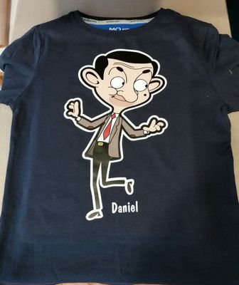 Estampagem em T-shirt imagem com contorno e longa duração