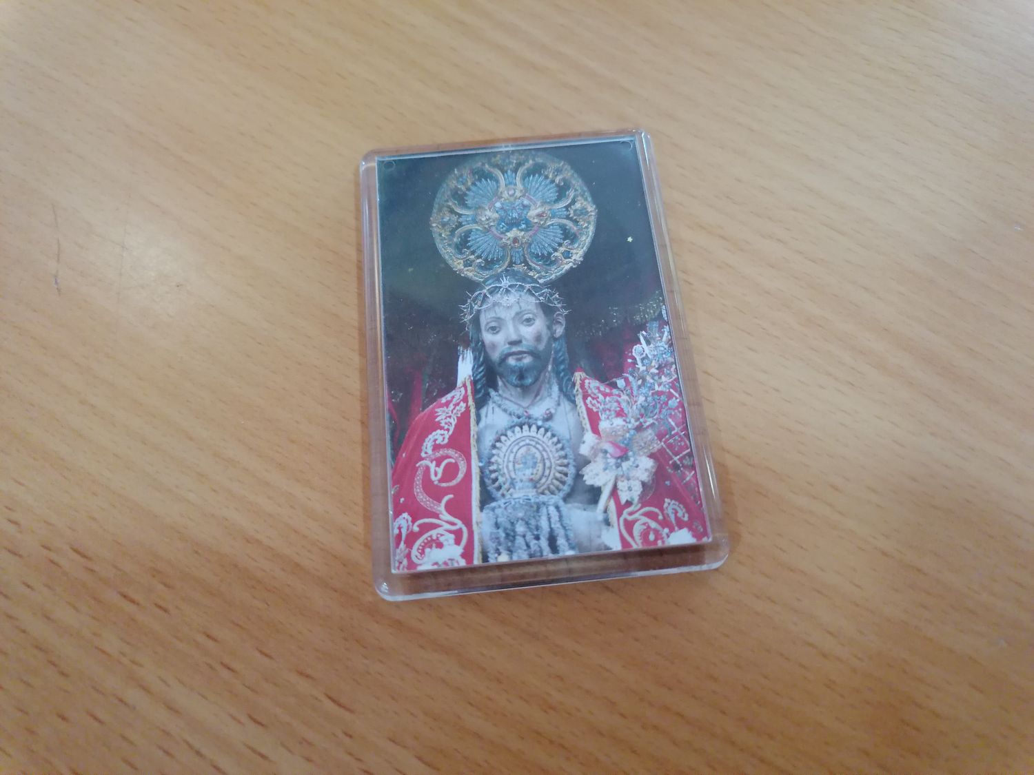 Íman retangular em acrílico Foto Santo Cristo