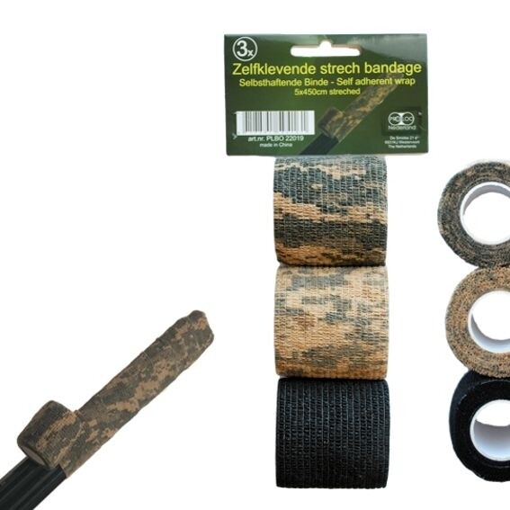 Zelfklevende stretch tape ProLoo 3 rollen 5cmx2mtr -  4,5m uitgetrokken lengte