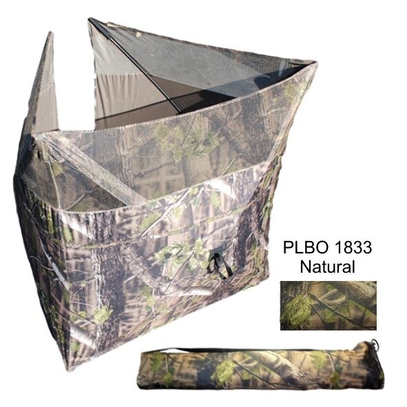 Camouflagevouwscherm 140x140cm in draagzak natural groen