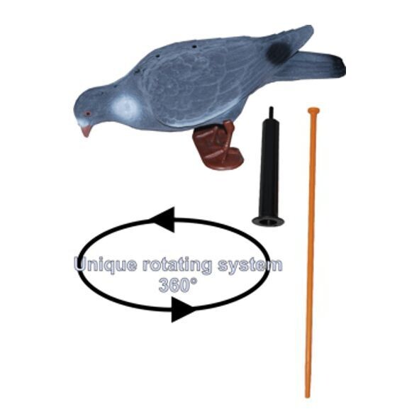 Lokvogel duif XL 40cm geflockt + PIP