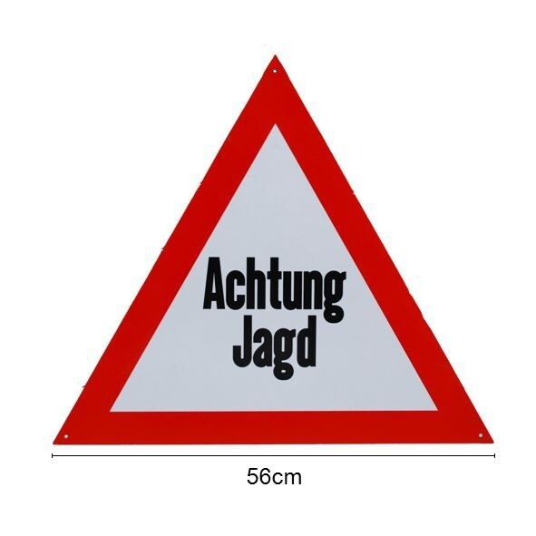 Signaalbord aluminium „Achtung Jagd“ 56 cm - 2mm dik - ProLoo