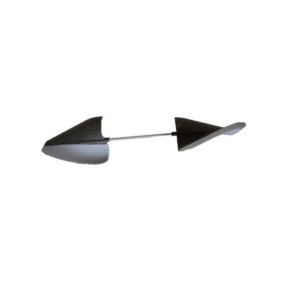 Spinwing geflockte vleugels+as grijs/wit