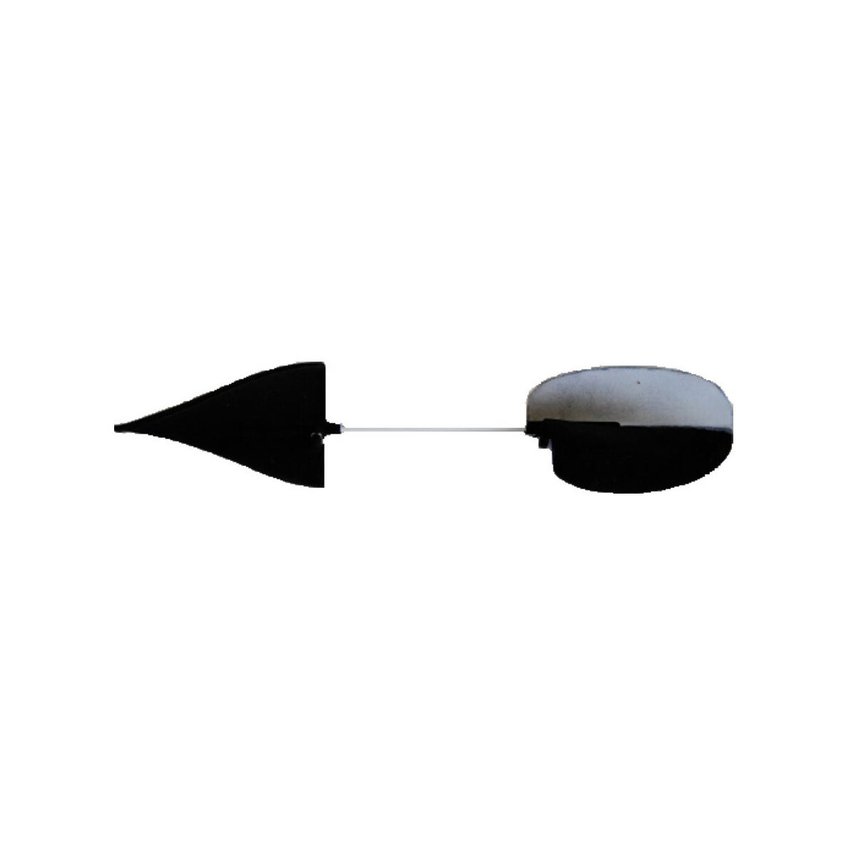 Spinwing geflockte vleugels + as zwart/wit