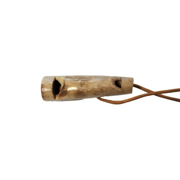Hondenfluit deluxe dubbelfluit rol/zit van hertgewei incl. leren koord