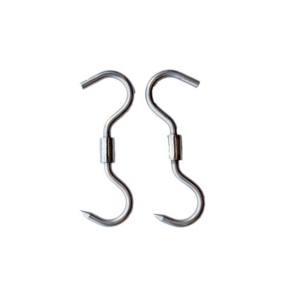 Vleeshaak 360gr draaibaar RVS D8mmx150mm 2stuks