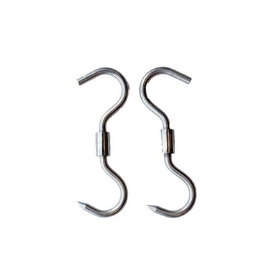Vleeshaak 360gr draaibaar RVS D8mmx150mm 2stuks