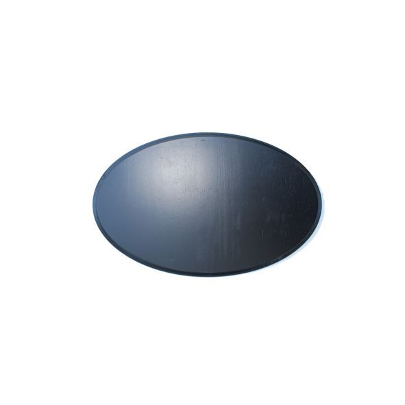 Trofee plank Premium EU ovaal 19x12cm 1.8cm mat zwart eiken