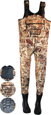 Waadpak Neoprene maat 42/43 camouflage "wetland" inclusief reparatie set