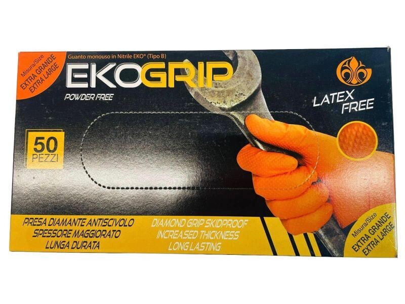 GUANTI MONOUSO IN NITRILE EKOGRIP