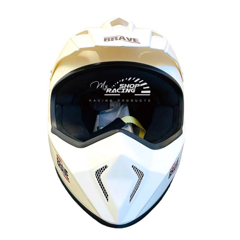 CASCO BRAVE OMOLOGATO FIA COLORE BIANCO LUCIDO