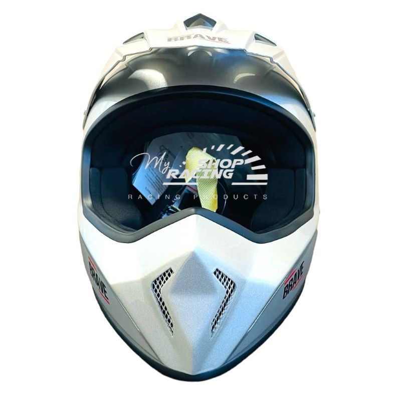 CASCO BRAVE OMOLOGATO FIA COLORE GRIGIO METALLIZZATO