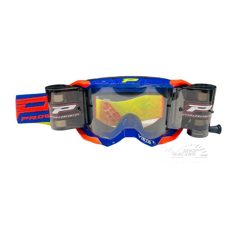 MASCHERA PROGRIP VISTA CON ROLL OFF XXL LIMITED EDITION ARANCIO FLUO E BLU