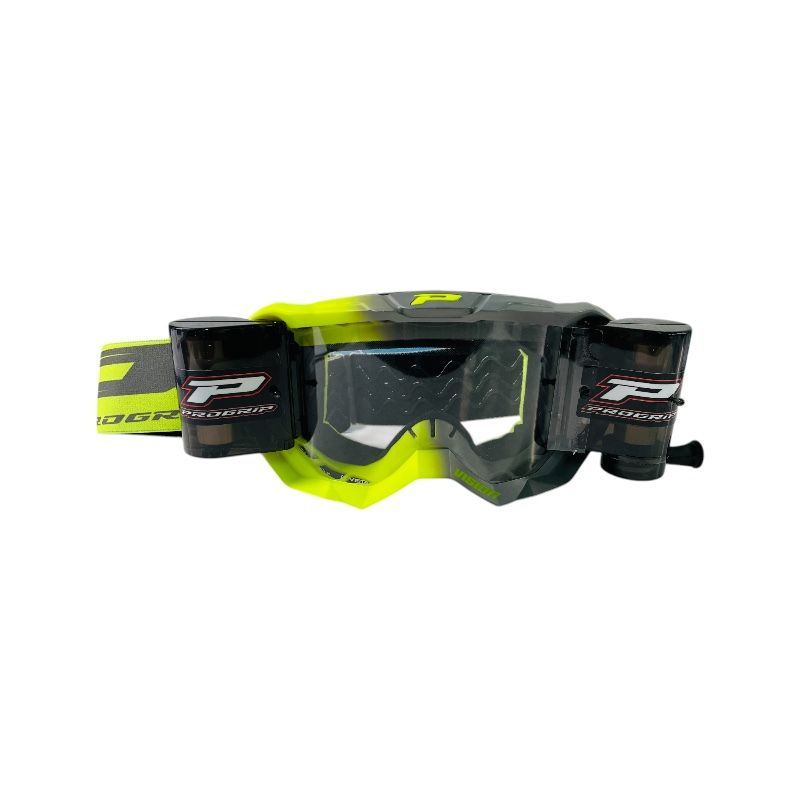 MASCHERA PROGRIP VISION CON ROLL OFF XXL COLORE GIALLO FLUO E GRIGIO