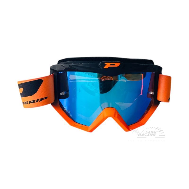 MASCHERA PROGRIP ATZAKI BICOLORE TEAR OFF NERO E ARANCIO