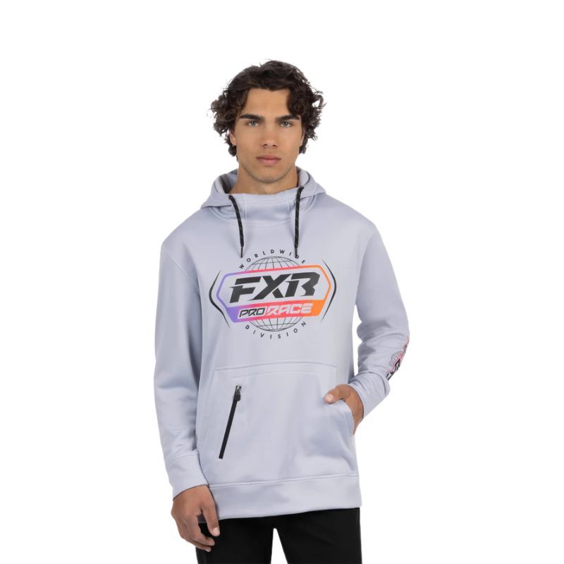 FELPA CON CAPPUCCIO RACE DIVISION ICE GREY