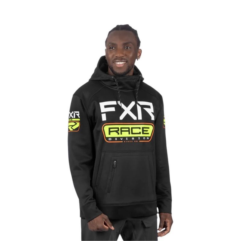 FELPA CON CAPPUCCIO RACE DIVISION BLACK HIVIS