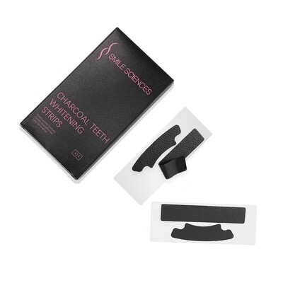 Gel infused charcoal teeth whitening strips