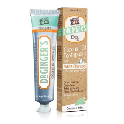 Coconut Oil Toothpaste with White Charcoal