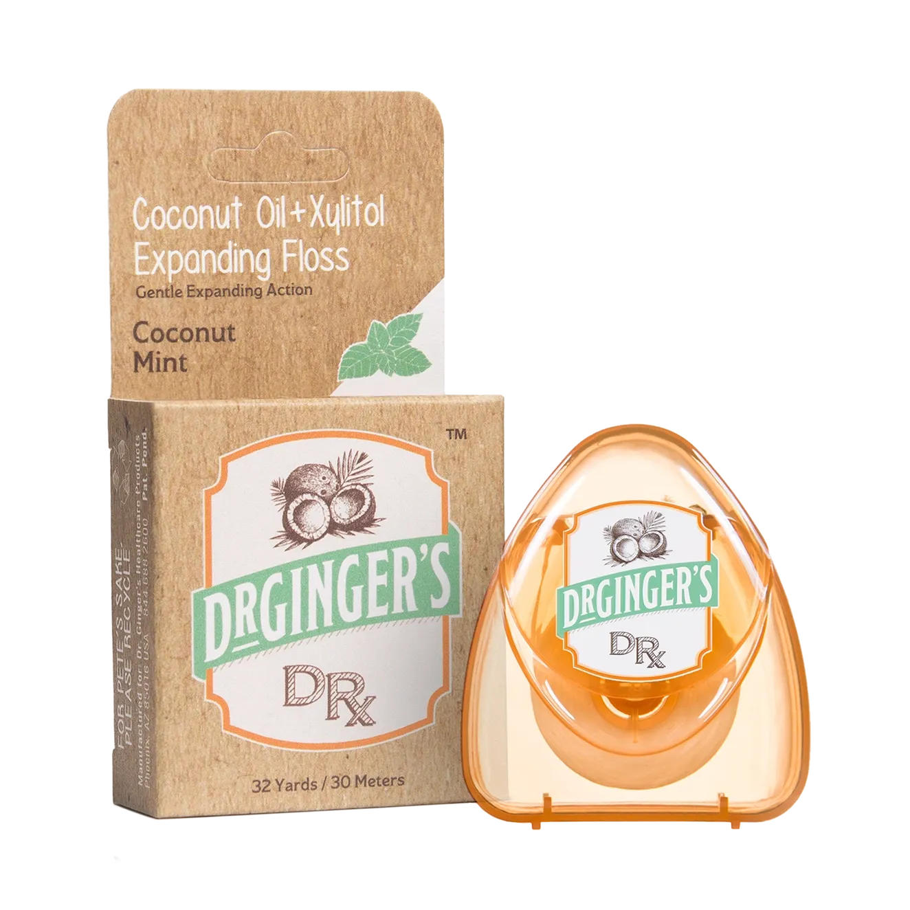 Coconut Oil Expanding Floss - Dr Ginger&#39;s tooth floss