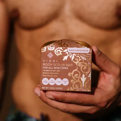 Limited Men&#39;s Body Scrub Bar | Aged Sandalwood