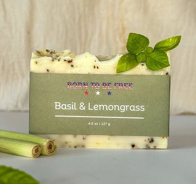 Basil &amp; Lemongrass tallow Soap Bar natural