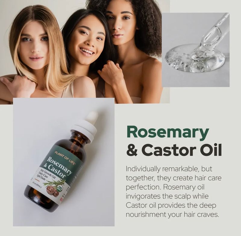 Rosemary &amp; Castor oil Hair strengthen, nourish &amp; treatment