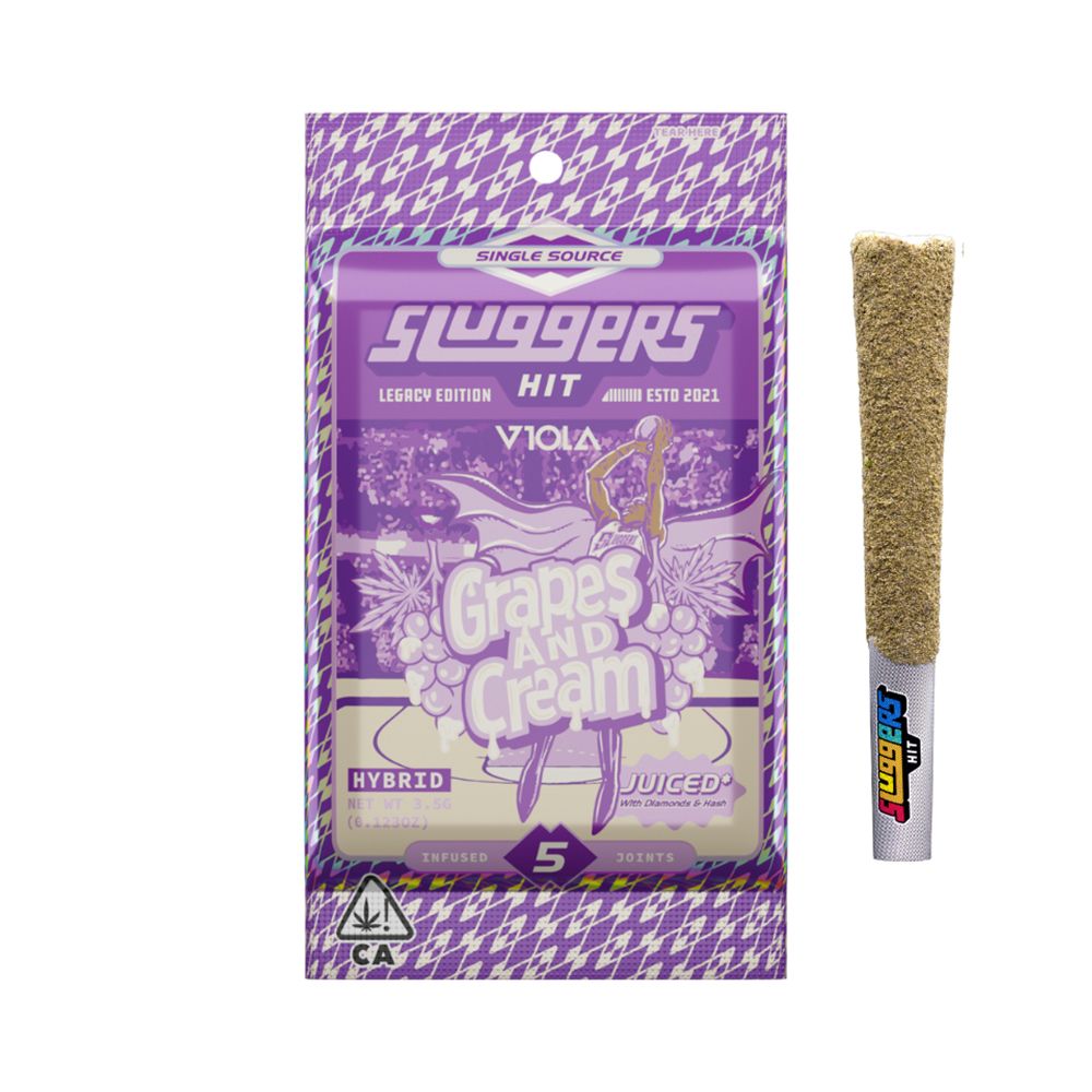 Sluggers Hit Grapes and Cream- Juiced - 5pk - 3.5G