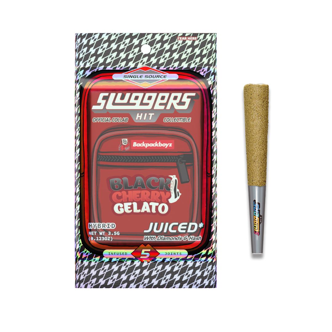 Sluggers Hit x Backpack Boys - Juiced - Black Cherry Gelato Infused Pre-rolls - 5pk - 3.5G