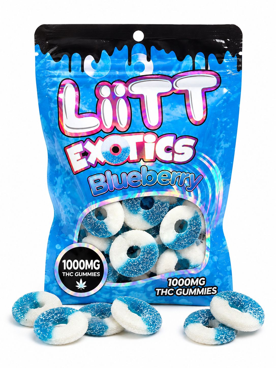 LiTT Exotics | Blueberry Gummies | 1000MG THC