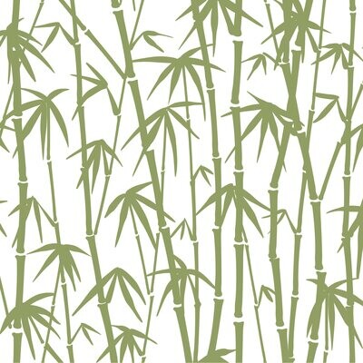 Papel de Parede Folhagem Tronco de Bambu