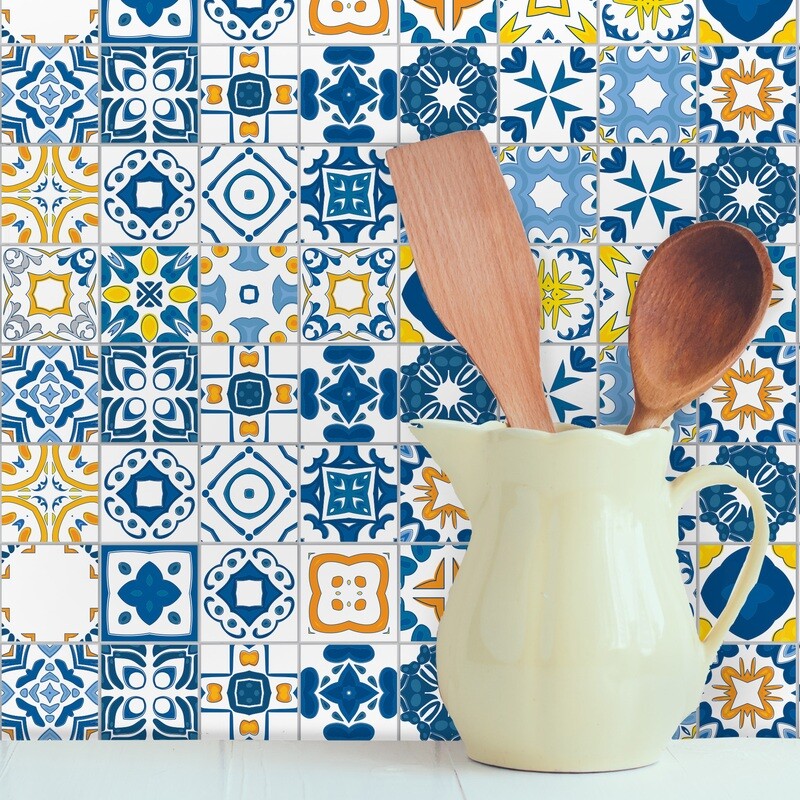 Papel de Parede Cozinha Azulejo Renascença Rolo 57x270cm