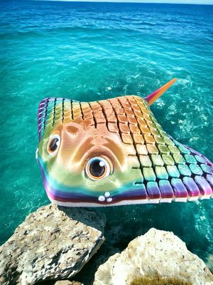 Rainbow Manta Ray