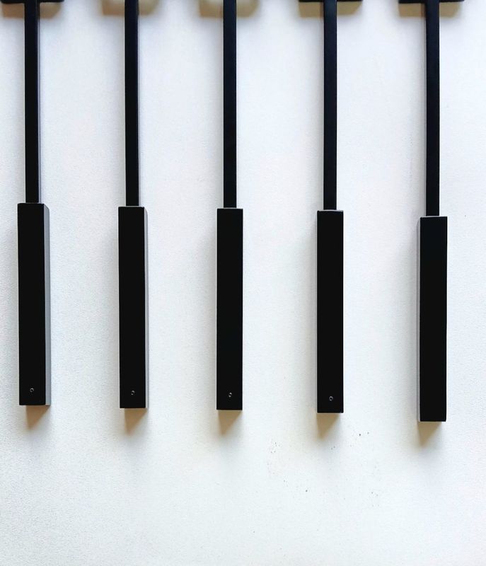 8" Square Base for 1/2" Baluster in Satin Black