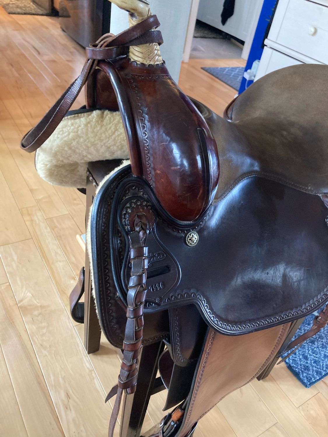 Christoph Rieser 15” Saddle - Custom Handmade With Real Silver