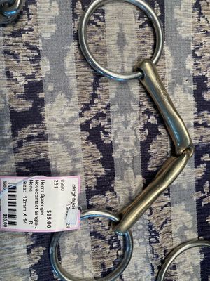 HS NOVOCONTACT 12mmx14mm Snaffle Bit