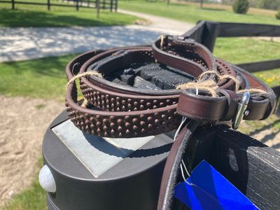 Brown Rubber Grip “Tory” With Leather Reins