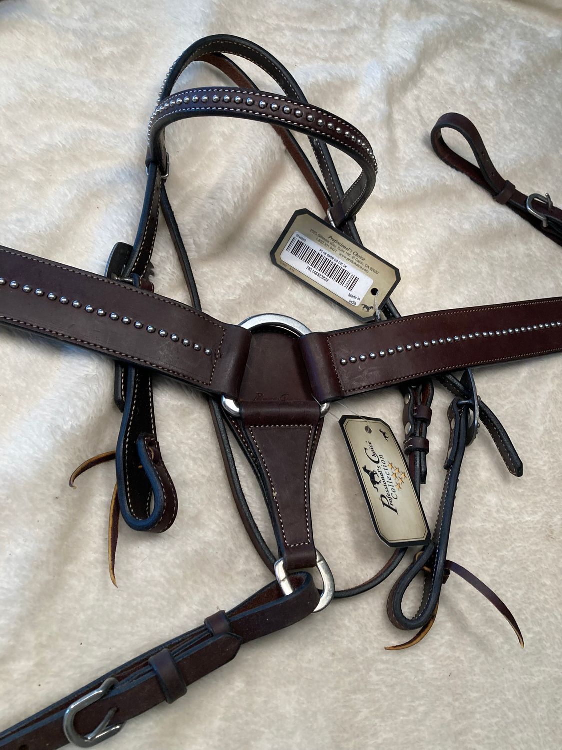 Professional Choice Dark Oil Matching Headstall And Western Breast Collar