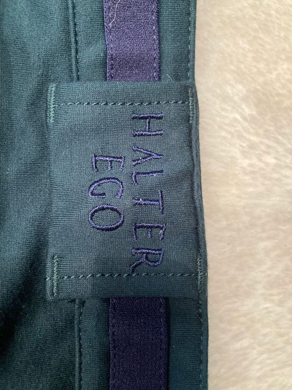 Halter Ego Full Seat Silicone Grip- Hunter Green With Navy Accent Size 32