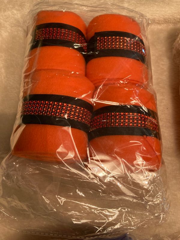 Orange Bling With Black Quality made Polo wrap&#39;s designed with love of all things matchy match