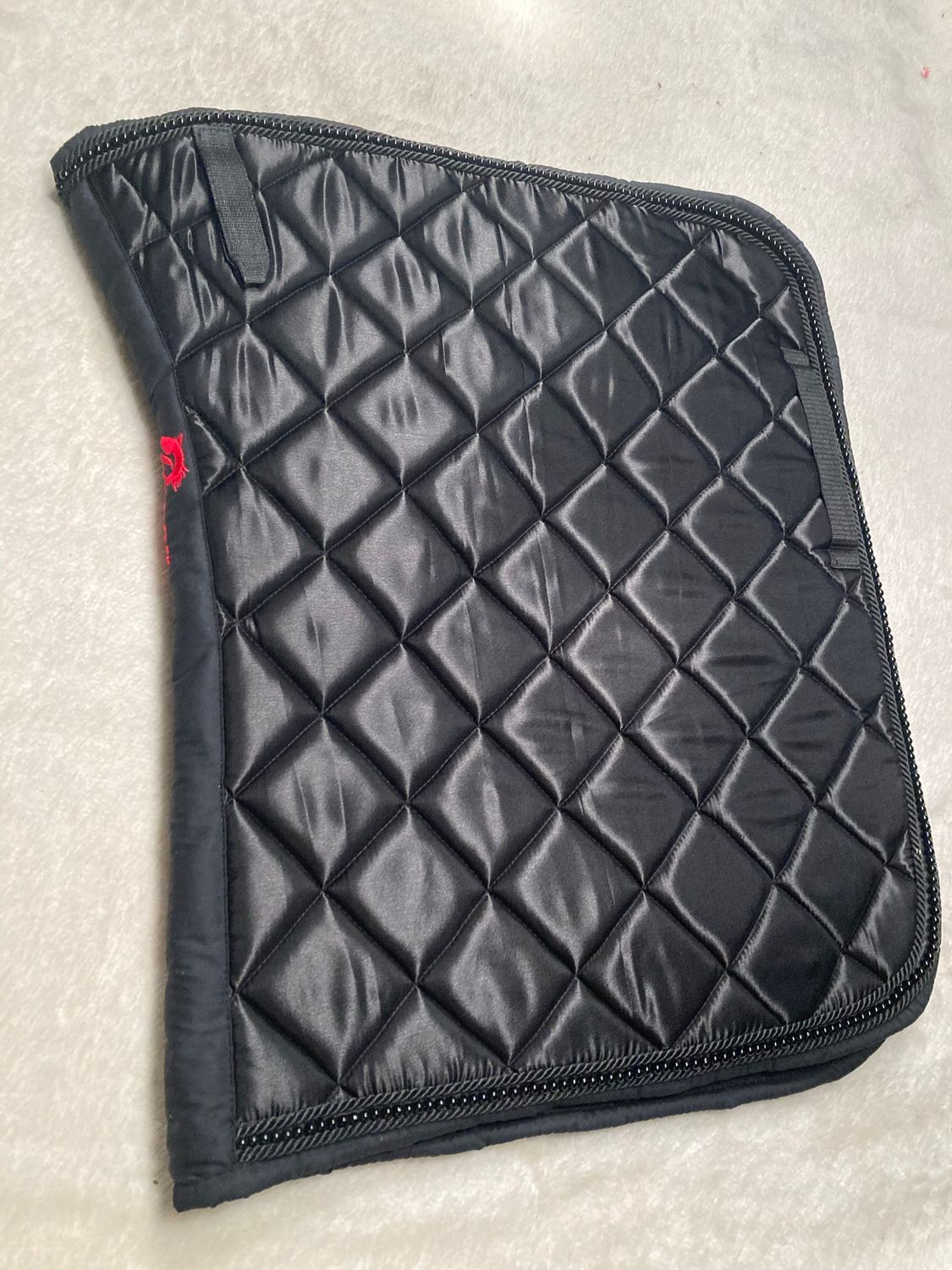 Full Size Black Satin Dressage Pad