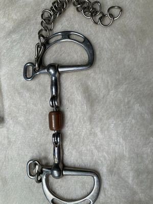 Double Hinged 5” Kimberwick Snaffle Bit With Copper Roller