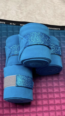 Quality made Polo wrap's designed with love of all things matchy match -Teal Glitter