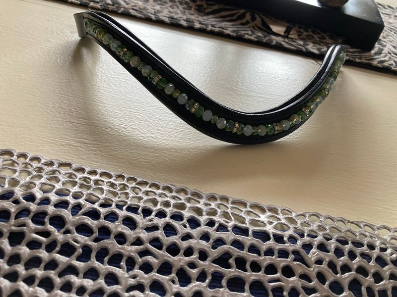 Sage Pearl Bling Brow Band - Crystal Pearl