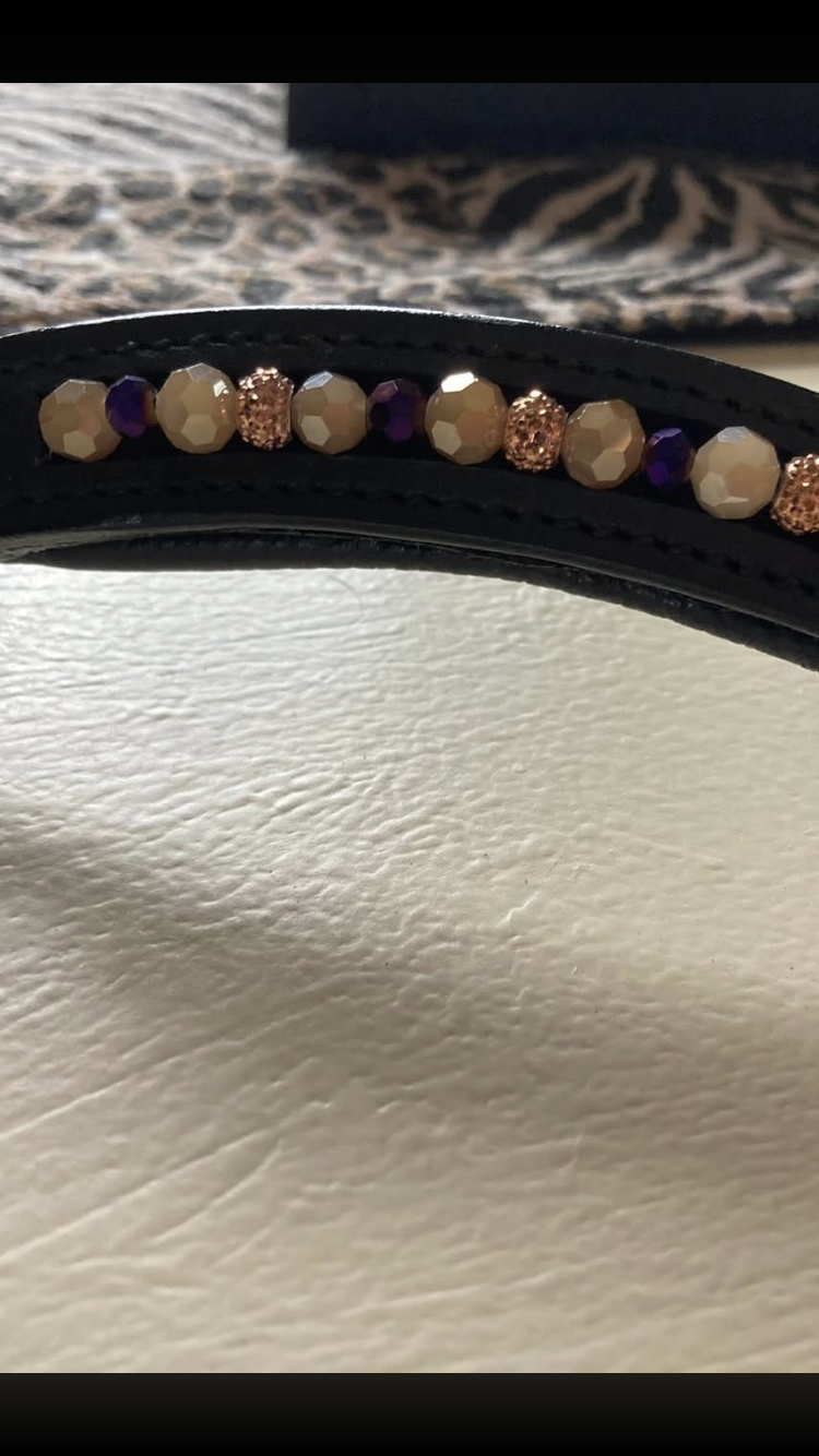Rose Gold Purple Onyx Bling Brow Band