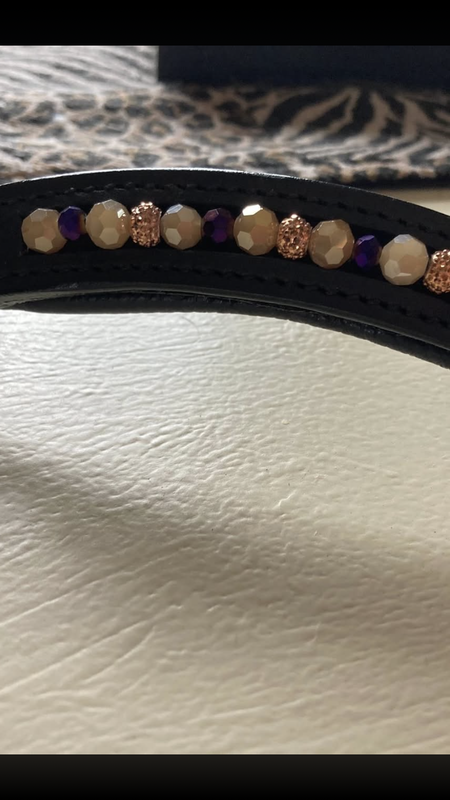 Rose Gold Purple Onyx Bling Brow Band
